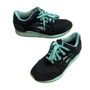ASICS Gel-Lyte Mint Chocolate Chip Black Teal Sneakers Women's Size 9